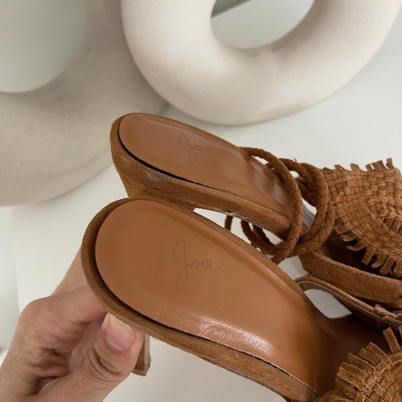 JOIE moccasin lace up bohemian heeled sandal - Picture 3 of 6